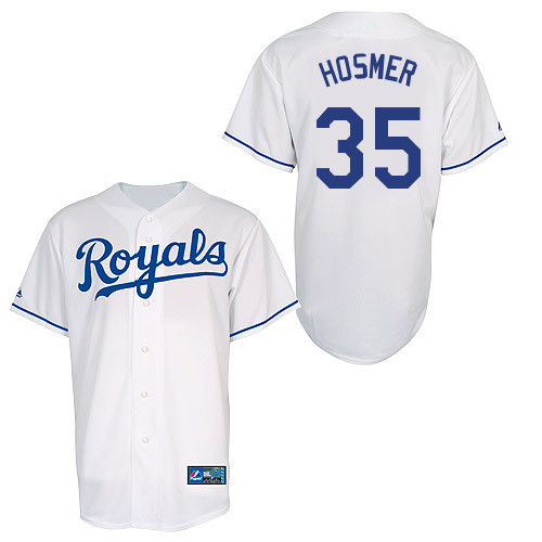 Eric Hosmer #35 Youth Baseball Jersey-Kansas City Royals Authentic Home White Cool Base MLB Jersey